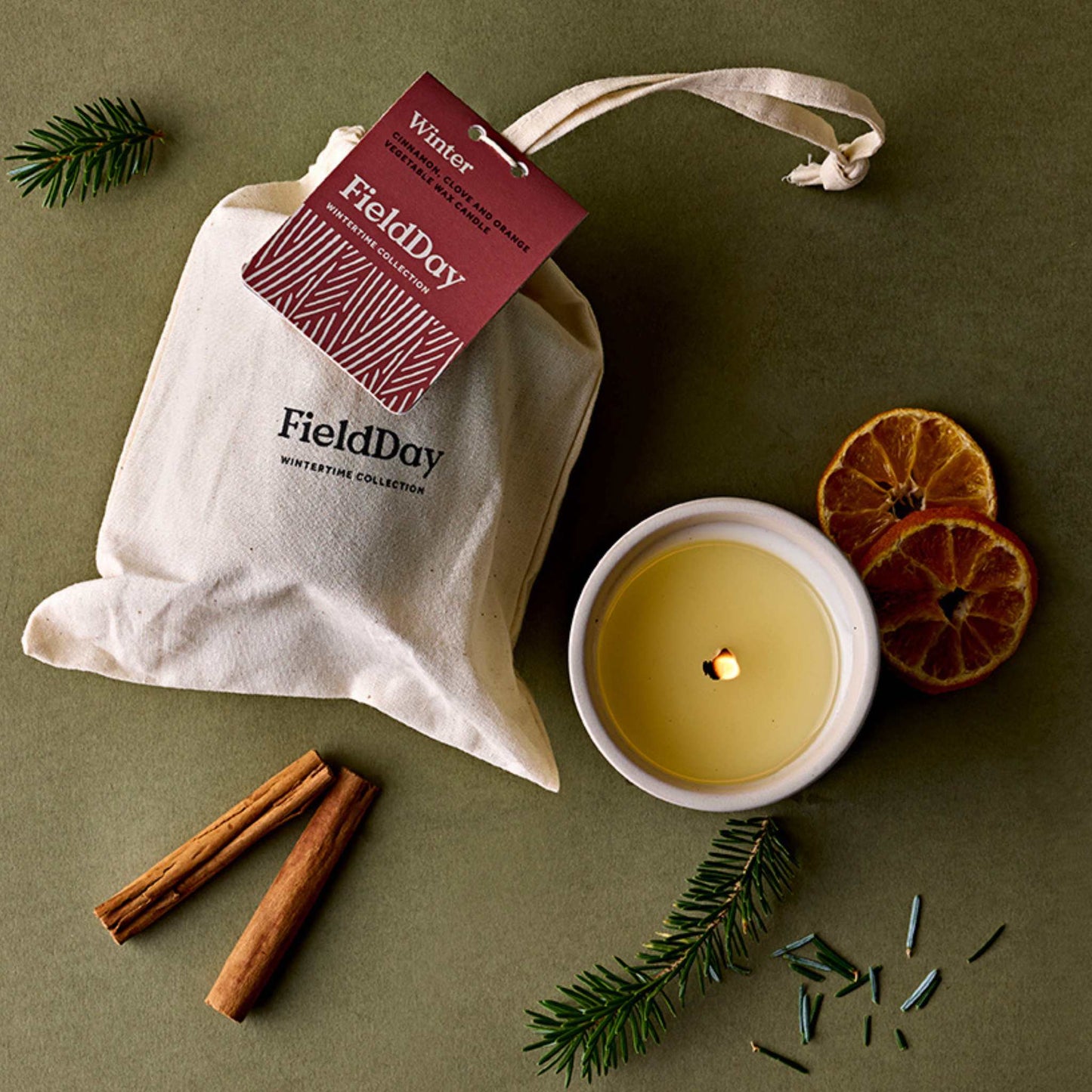 FieldDay Candles FieldDay Large Winter Candle - Cinnamon, Orange & Clove 190g/40hours