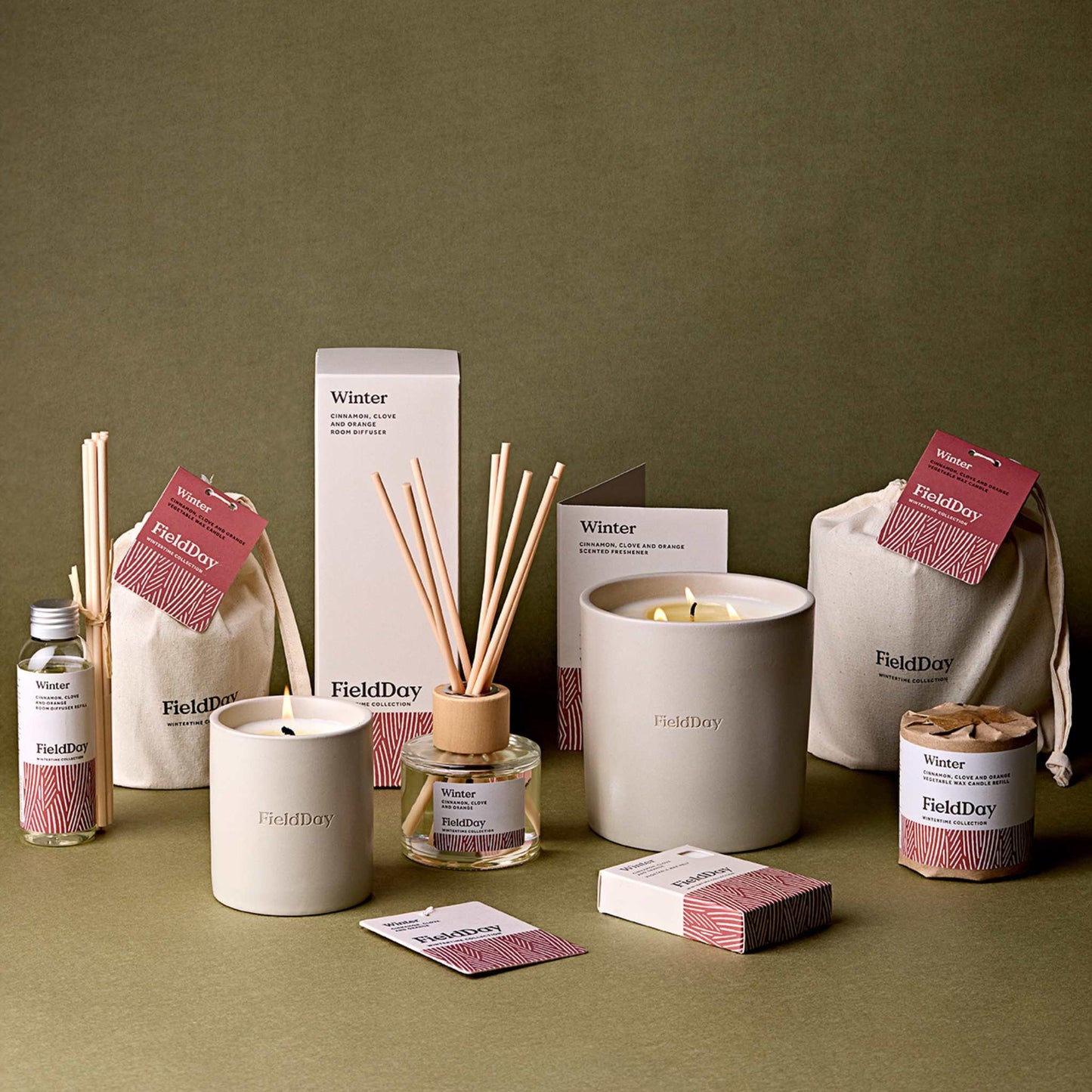 FieldDay Candles FieldDay Large Winter Candle - Cinnamon, Orange & Clove 190g/40hours