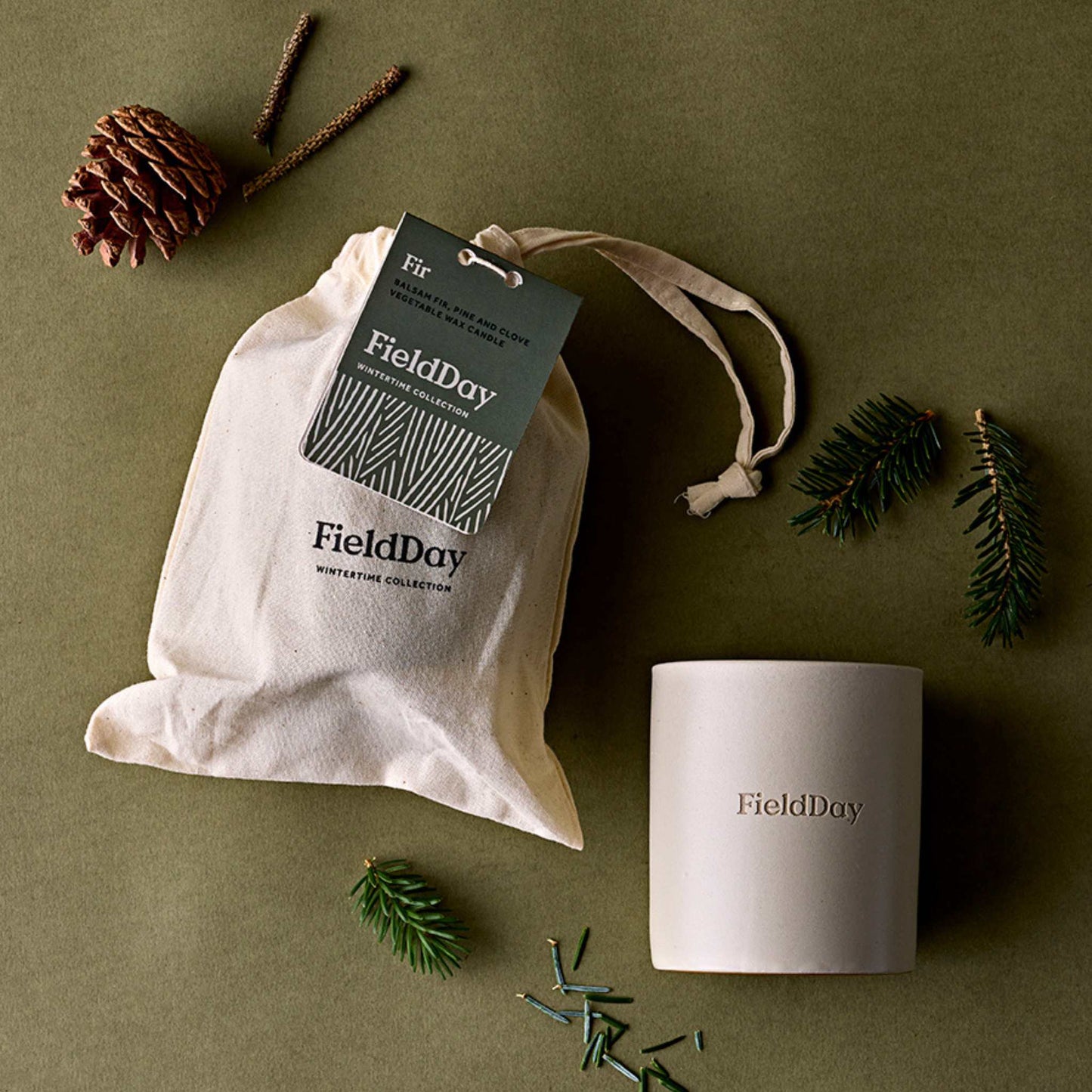 FieldDay Candles FieldDay Large Winter Fir Candle - Balsam Fir, Pine & Clove - 190g