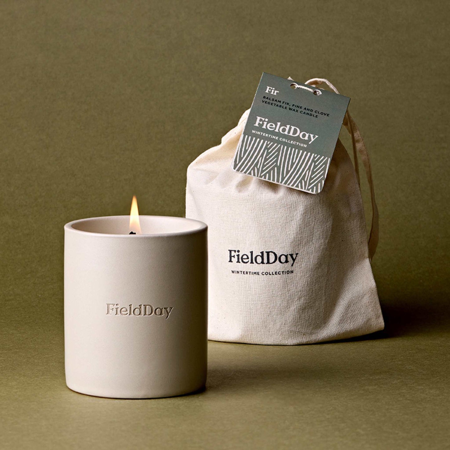 FieldDay Candles FieldDay Large Winter Fir Candle - Balsam Fir, Pine & Clove - 190g