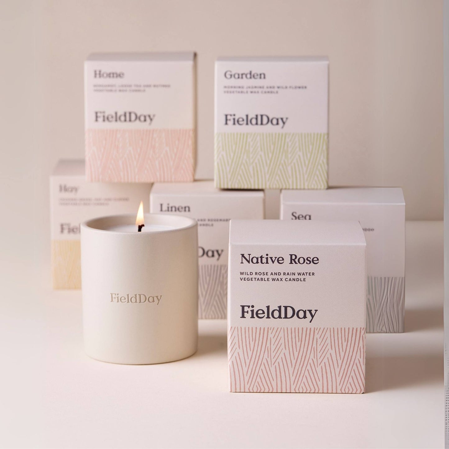 FieldDay Candles FieldDay Plant-Based Stoneware Candle 230g/40hrs - Linen (Flax, Lavender & Rosemary)