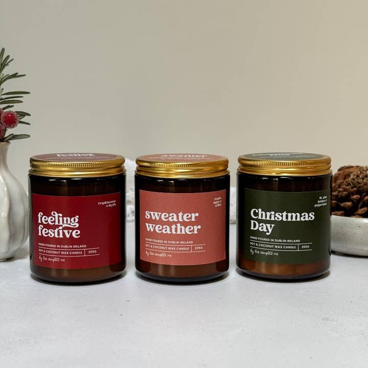 Hue Complete Me Candles Hue Complete Me – Feeling Festive Candle – Soy & Coconut Wax, Hand-Poured in Dublin – 40 hours
