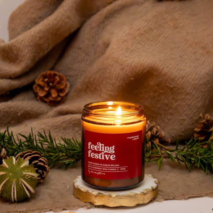 Hue Complete Me Candles Hue Complete Me – Feeling Festive Candle – Soy & Coconut Wax, Hand-Poured in Dublin – 40 hours
