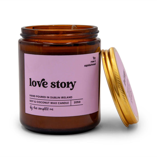 Hue Complete Me Candles Love Story Amber Jar Candle - 205g/45 Hours - Hue Complete Me