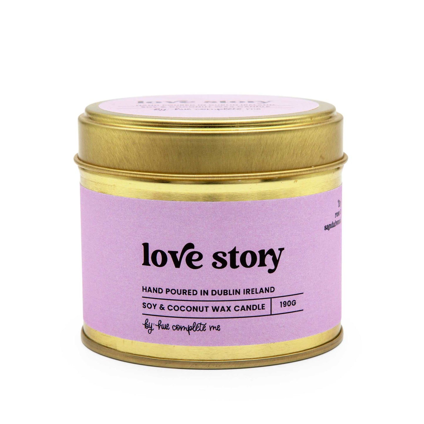 Hue Complete Me Candles Love Story Tin Candle - 190g/30 Hours - Hue Complete Me