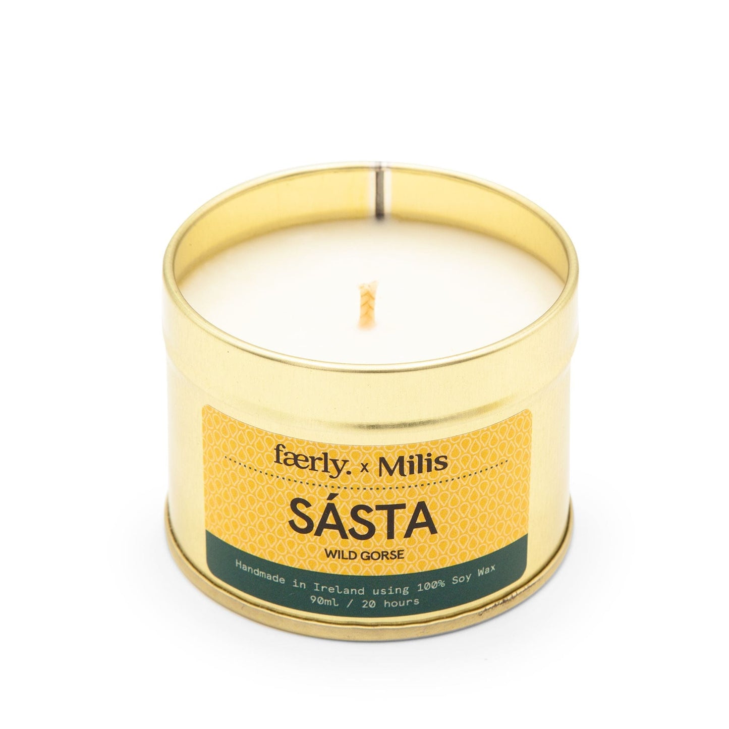Milis Candles Milis Soy Wax Candle in Tin - 90g/20 hours - Sásta - Wild Gorse