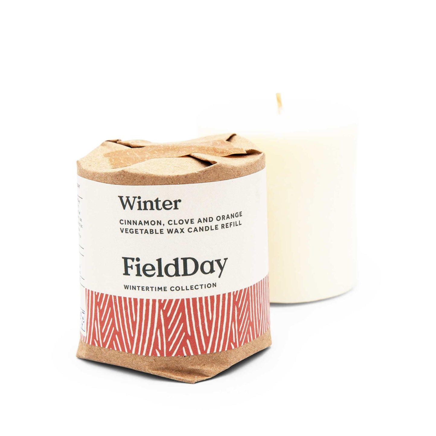 FieldDay Candles Winter Candle Refill – Cinnamon, Clove & Orange – 210g / 30 Hours - FieldDay