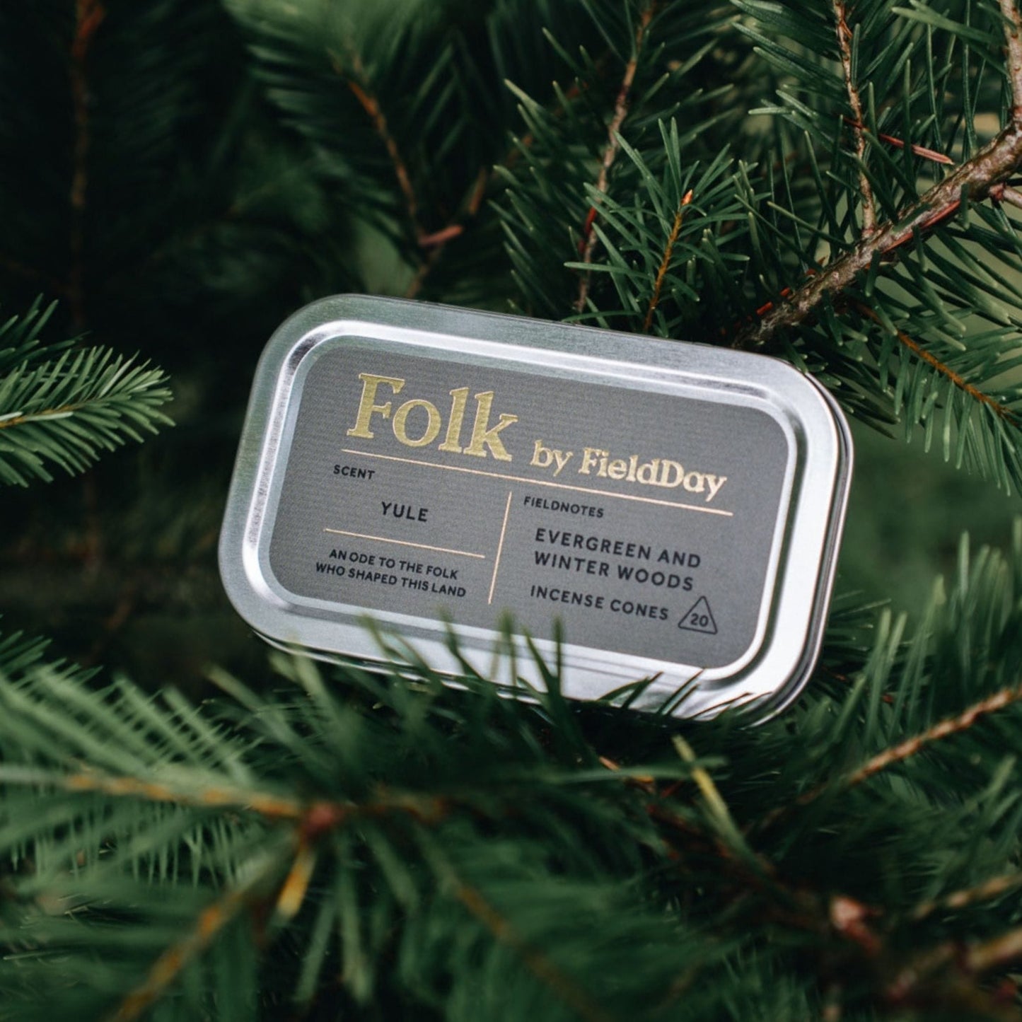FieldDay Candles Yule Folk Incense Cones 18g/20pk - Evergreen & Winter Woods - FieldDay