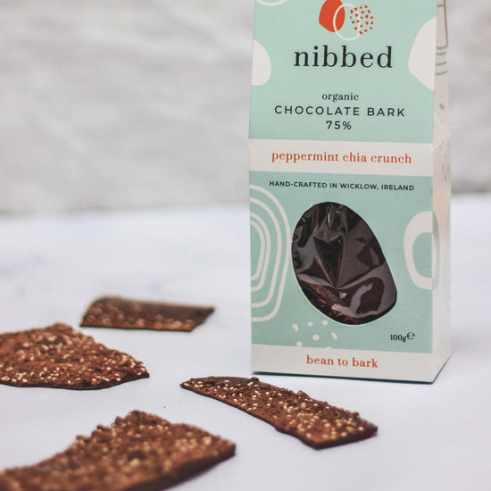 Nibbed Candy & Chocolate CLEARANCE Nibbed Chocolate Bark 75% - Peppermint Chia Crunch