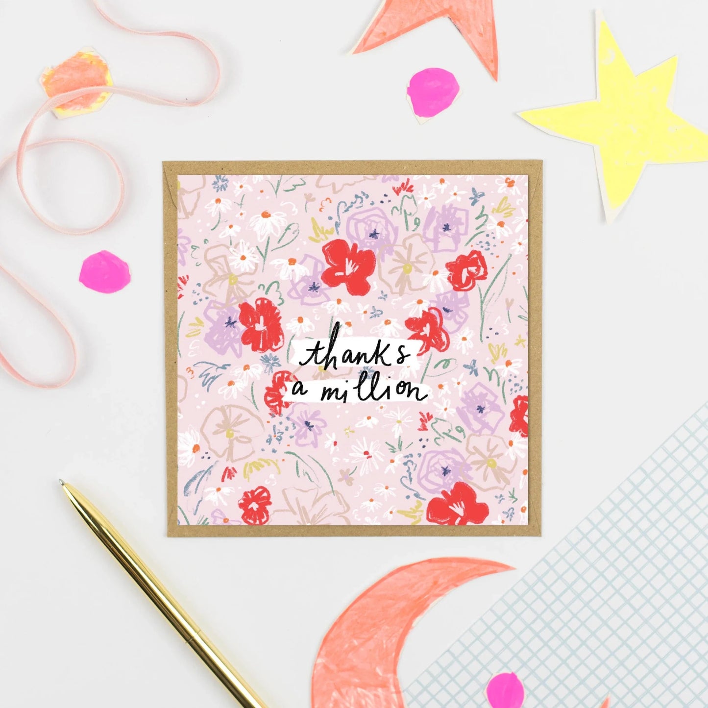 Pickled Pom Pom Cards Thank A Million- Pickled Pom Pom Cards