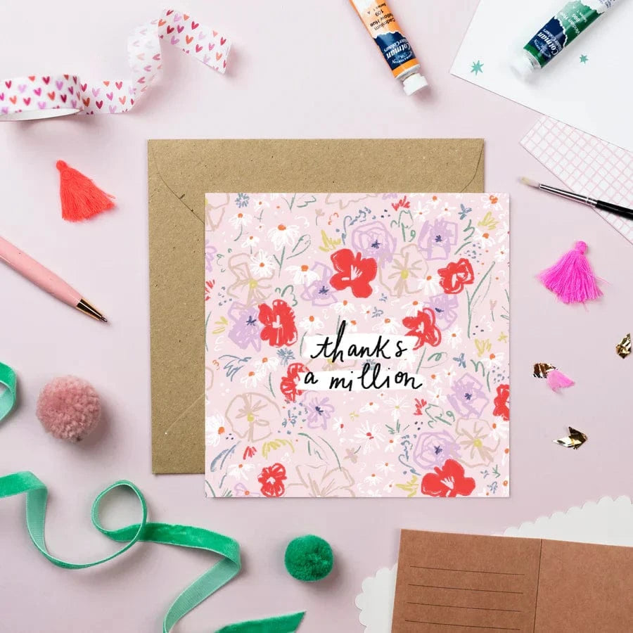 Pickled Pom Pom Cards Thank A Million- Pickled Pom Pom Cards