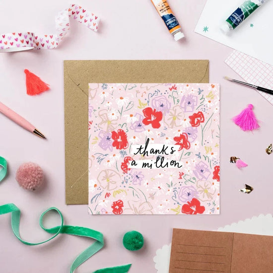 Pickled Pom Pom Cards Thank A Million- Pickled Pom Pom Cards