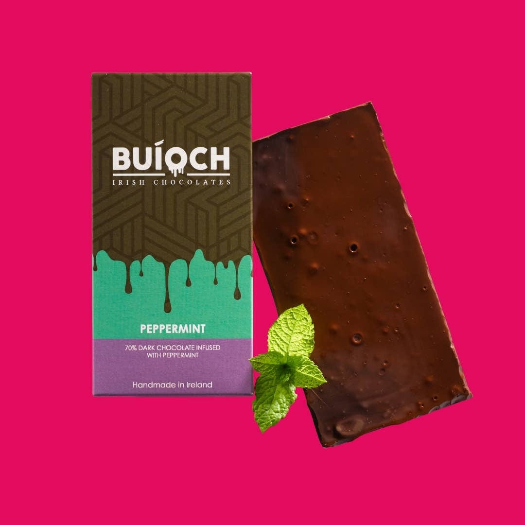 Buíoch Chocolate Buioch - Dark Chocolate Bar with Peppermint 100g