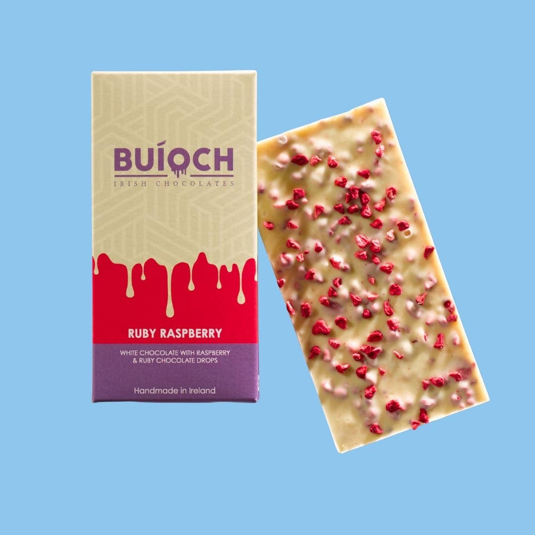 Buíoch Chocolate Buioch - Ruby Raspberry Chocolate Bar 100g