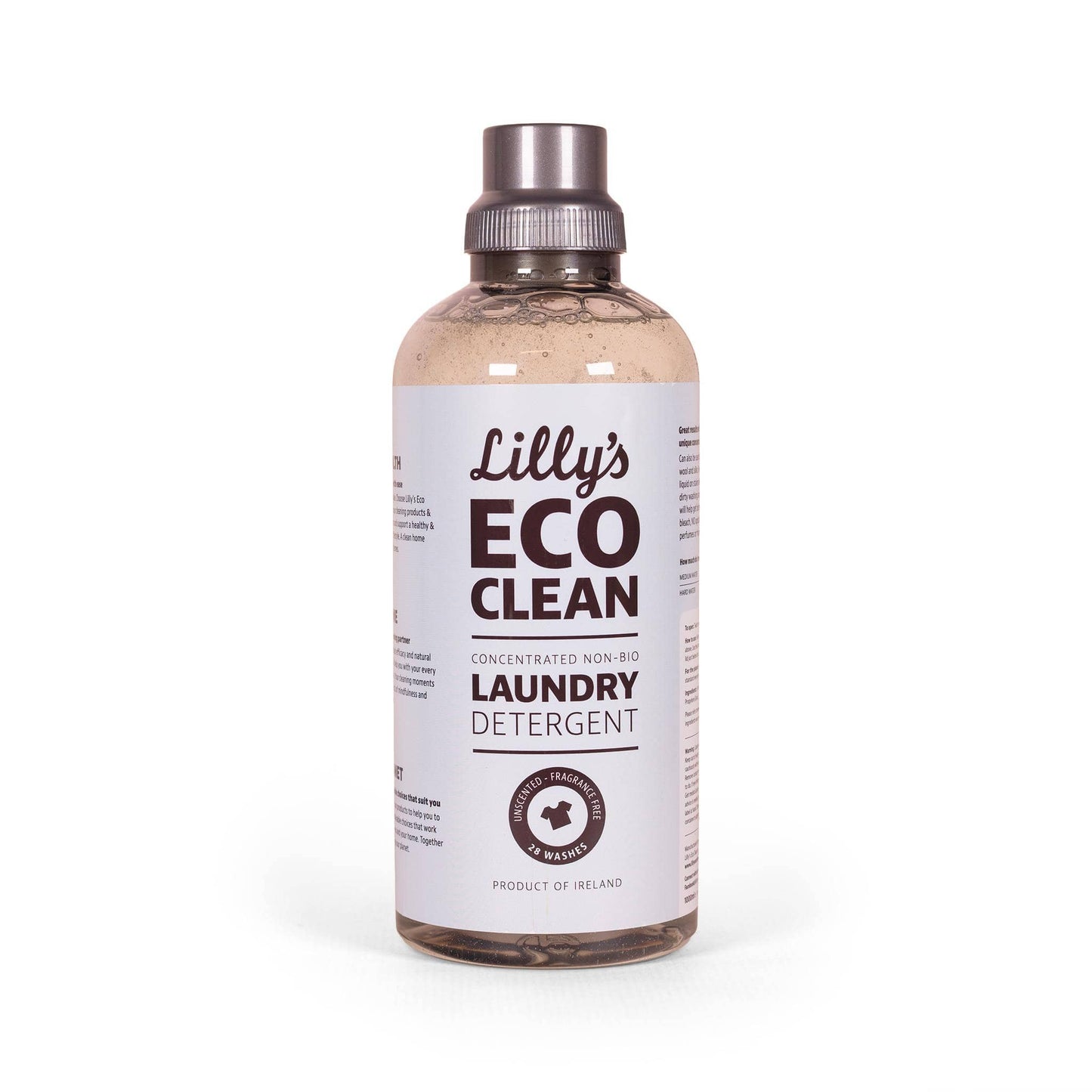 Lilly's Eco Clean Cleaning Detergent Non Bio Laundry Liquid Unscented with Organic Aloe Vera (Org) 1L