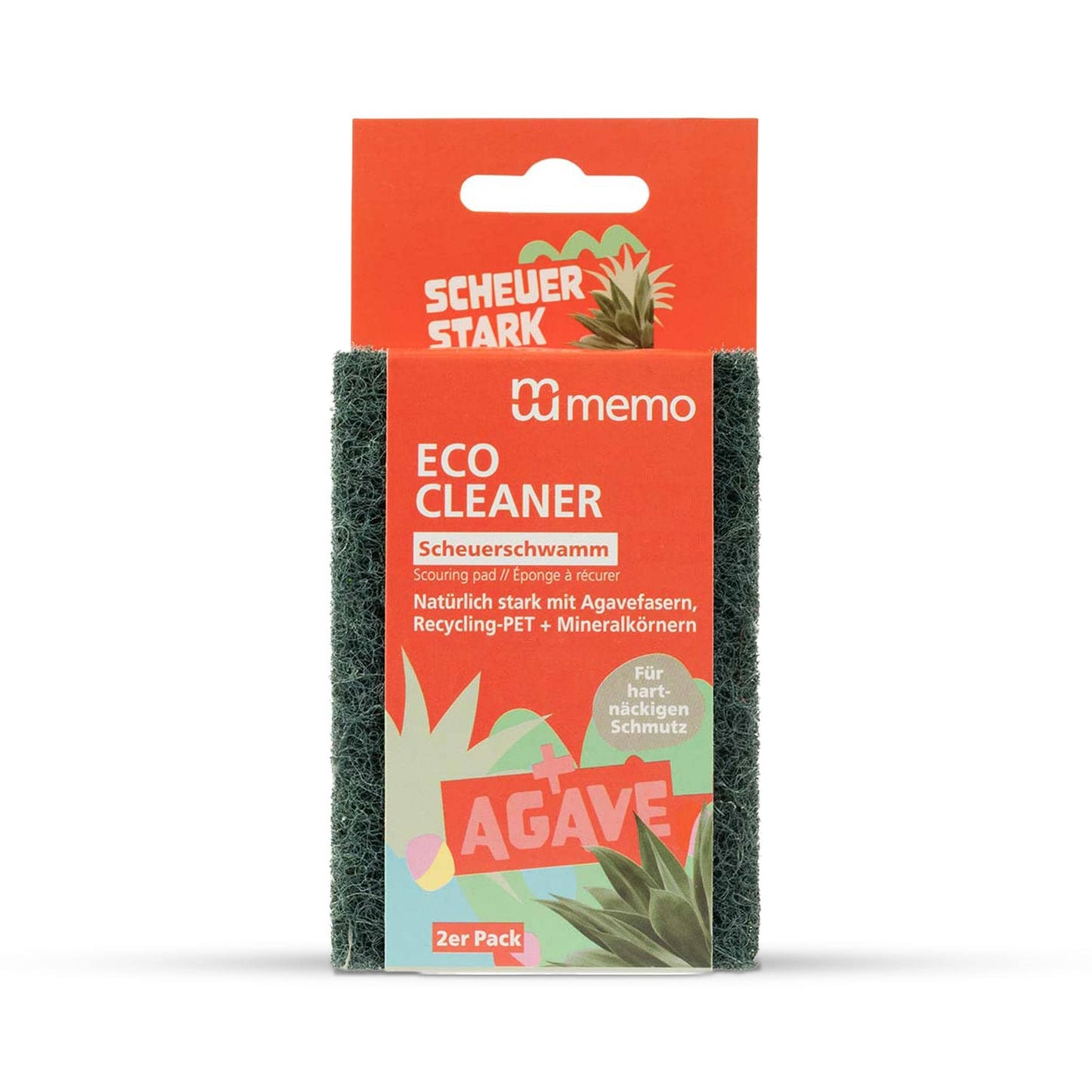 Memo Cloths Memo - Scouring Sponge with Natural Fibers - 2 Pack