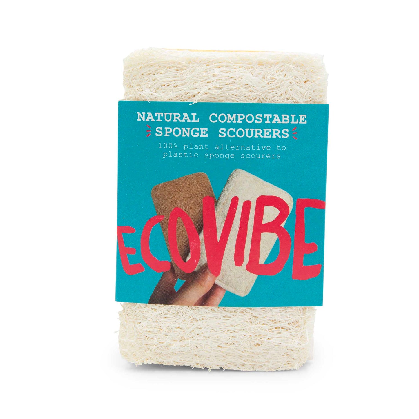 EcoVibe Cloths Natural Compostable Sponge Scourers - Multi Pack - EcoVibe