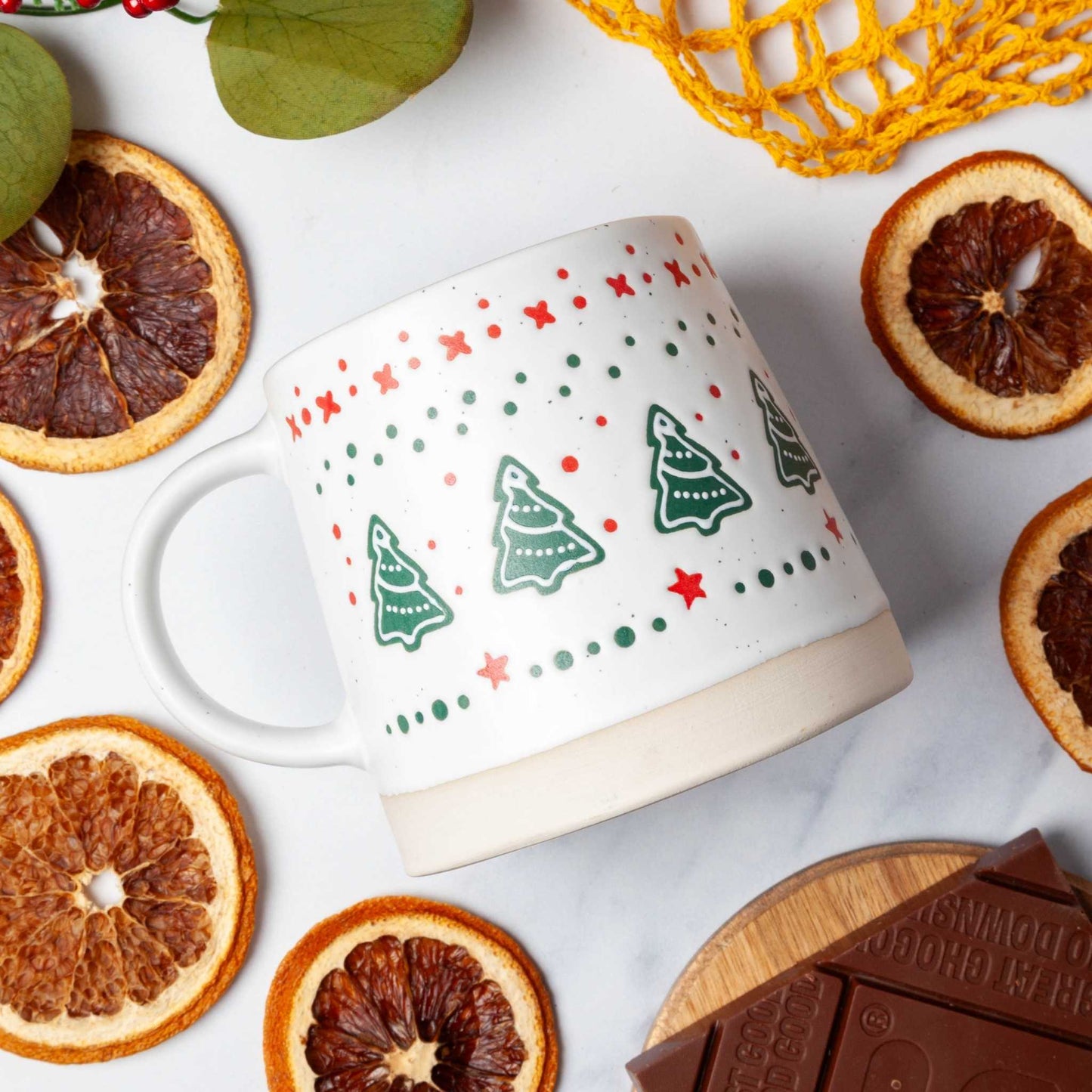 Puckator Coffee Cup Christmas Tree Stoneware Mug