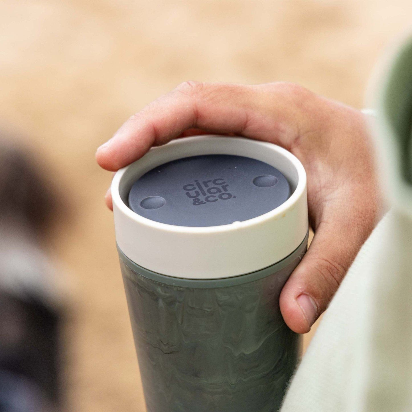 Circular&Co Coffee Cups Ecru Circular&Co. Reusable Cup - Made From Traceable Marine Plastic - 12oz (340ml)