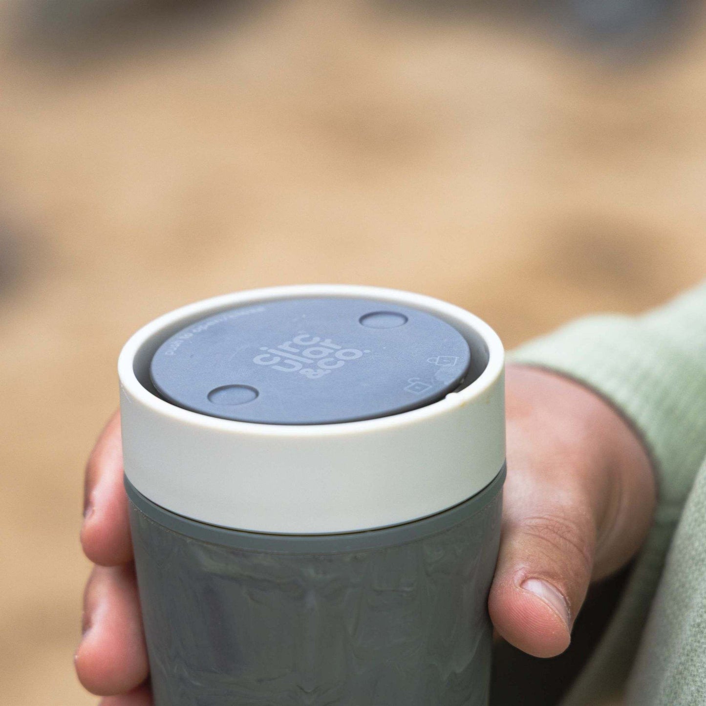 Circular&Co Coffee Cups Ecru Circular&Co. Reusable Cup - Made From Traceable Marine Plastic - 12oz (340ml)