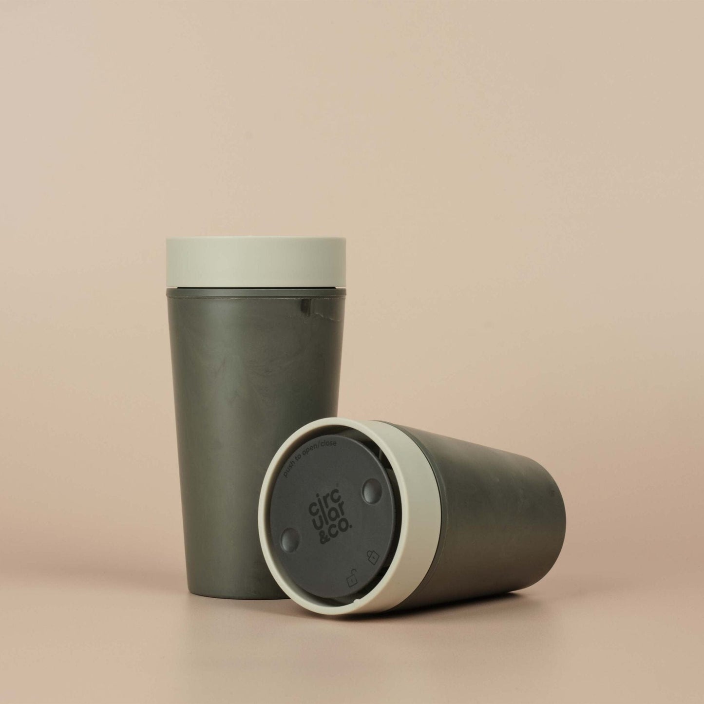 Circular&Co Coffee Cups Ecru Circular&Co. Reusable Cup - Made From Traceable Marine Plastic - 12oz (340ml)