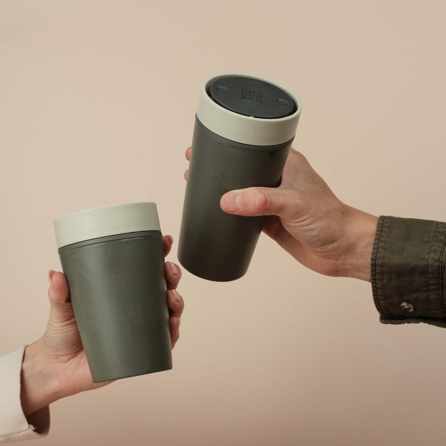 Circular&Co Coffee Cups Ecru Circular&Co. Reusable Cup - Made From Traceable Marine Plastic - 12oz (340ml)