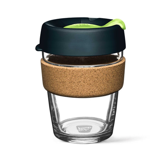 Load image into Gallery viewer, Keepcup Brew Cork Coffee Cups Keepcup Brew 12oz Glass Coffee Cup With Cork Band - Deep
