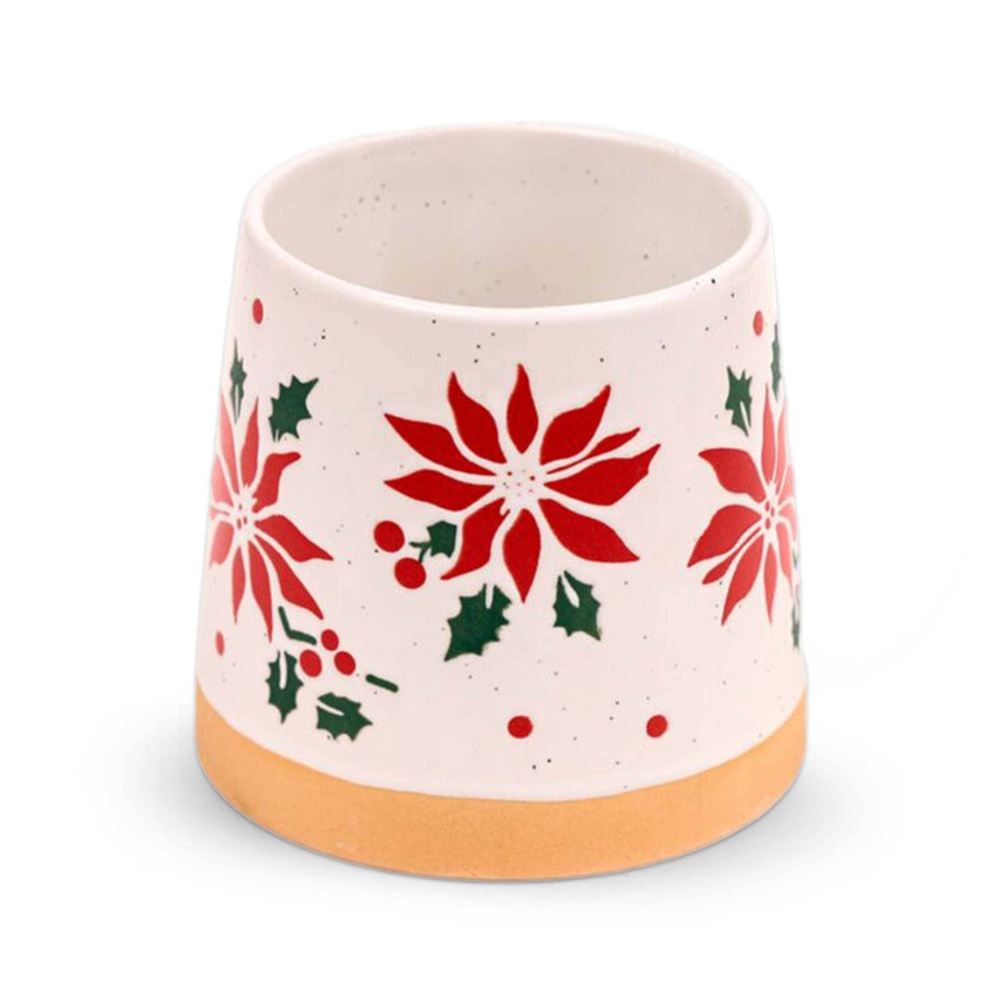Puckator Coffee Cups Poinsettia Stoneware Mug - Festive Ceramic - 400ml