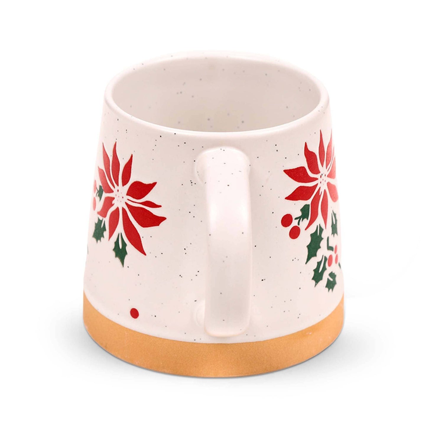 Puckator Coffee Cups Poinsettia Stoneware Mug - Festive Ceramic - 400ml