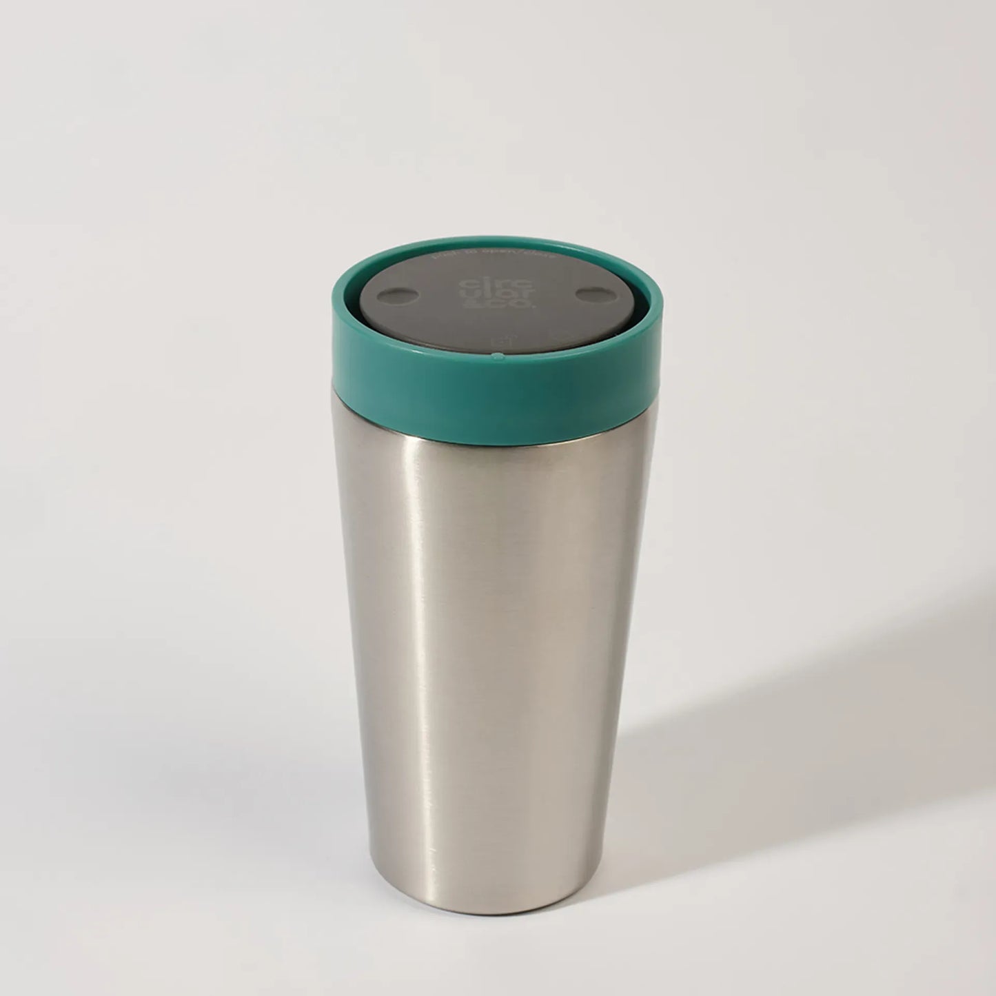 Circular&Co Coffee Cups Steel/Aquamarine Green Circular&Co. Reusable Travel Mug - Made From Recycled Stainless Steel - 12oz (340ml)