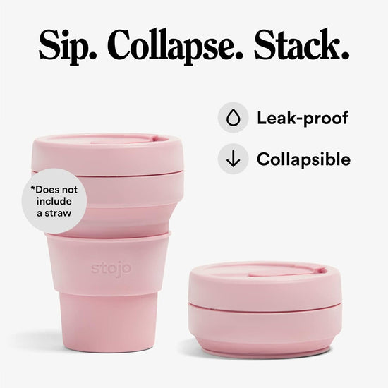 Stojo Coffee Cups Stojo Collapsible & Reusable Travel Mug 12oz/235ml - Carnation