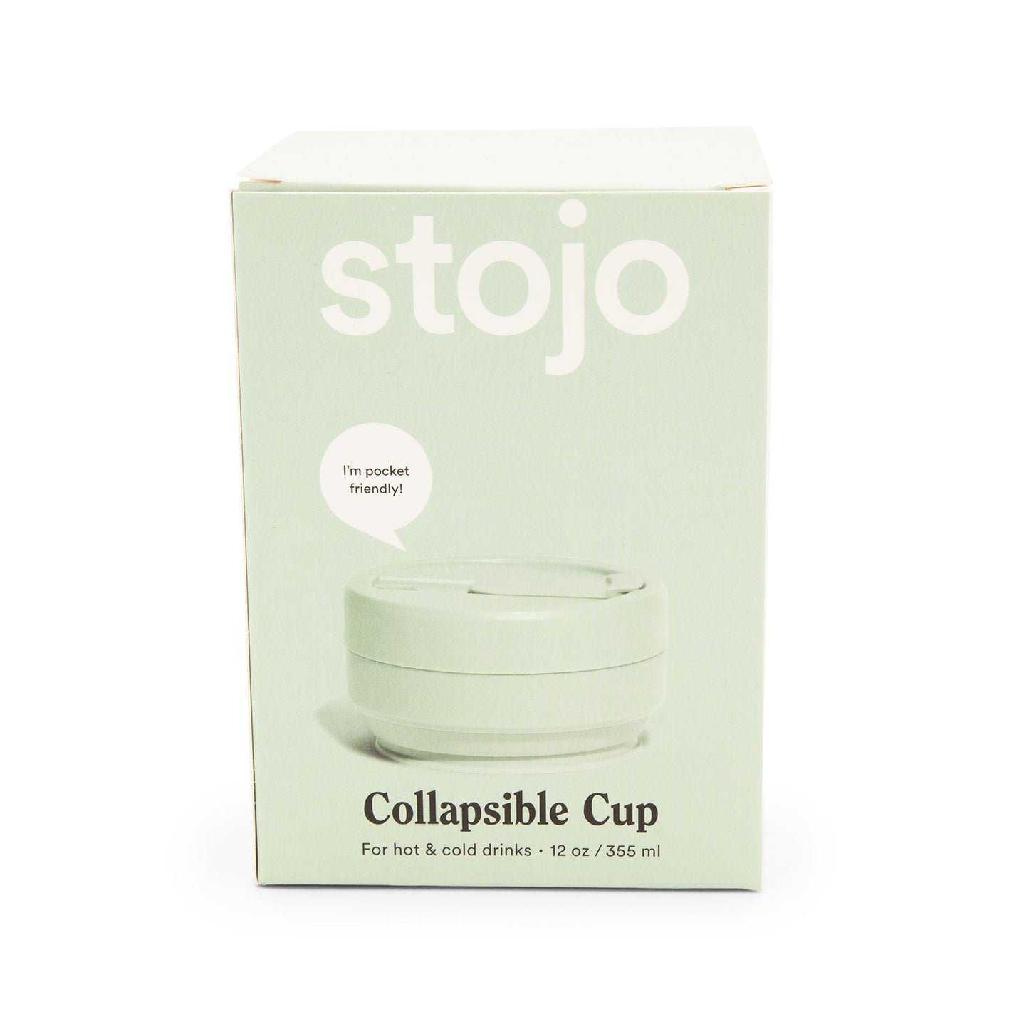 Stojo Coffee Cups Stojo Collapsible & Reusable Travel Mug 12oz/355ml - Sage
