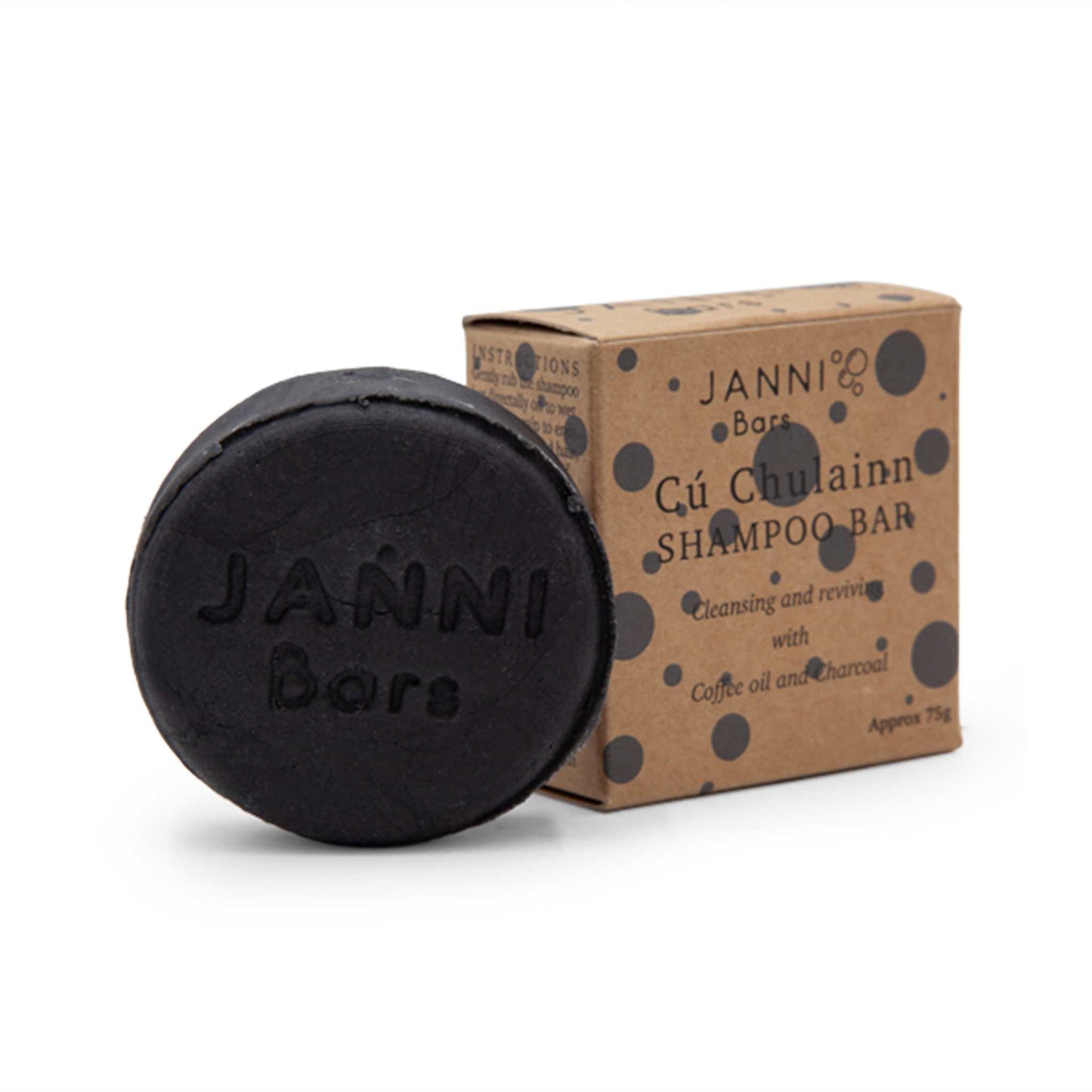 Janni Bars Conditioner Cú Chulainn Shampoo Bar - Coconut, Charcoal and Coffee Oil - Janni Bars