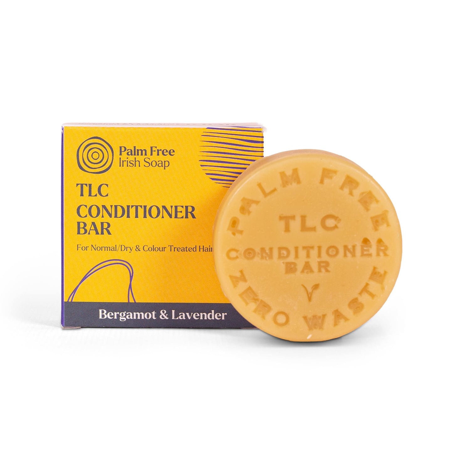 Palm Free Irish Soap Conditioner TLC Solid Conditioner Bar Bergamot & Lavender 40g - Palm Free Irish Soap