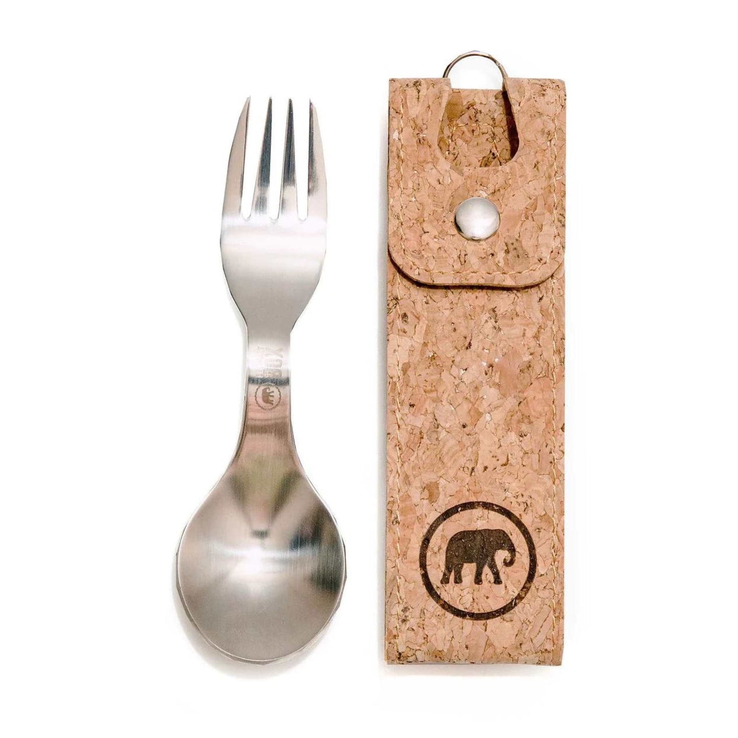 Elephant Box Cutlery Stainless Steel Spork in Cork Sleeve - Elephant Box