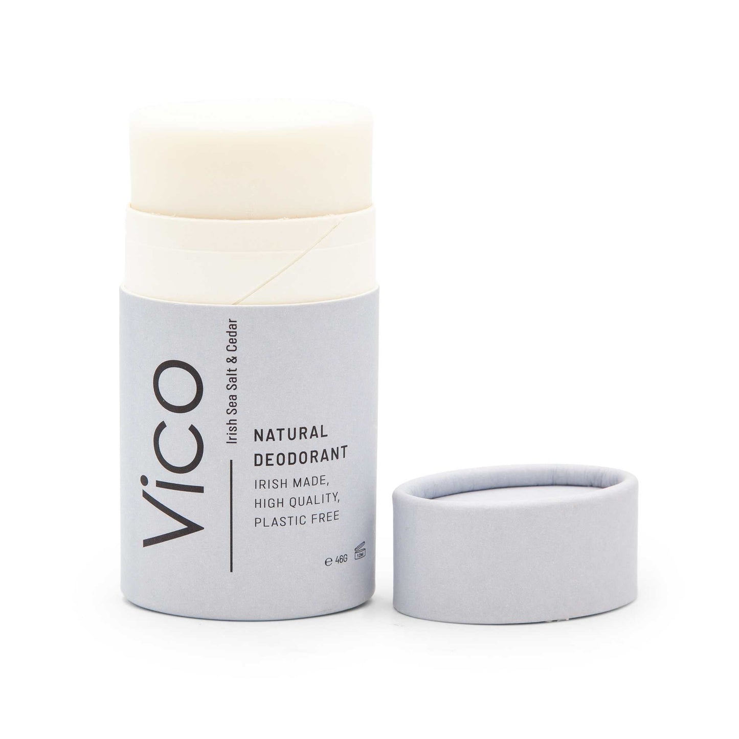 Vico Deodorant Vico Natural Deodorant Stick 46g - 24hr Odour Protection - Irish Sea Salt & Cedar