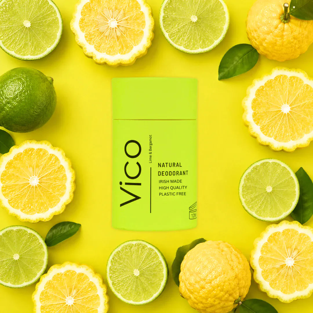 Vico Deodorant Vico Natural Deodorant Stick 55g - 24hr Odour Protection - Lime & Bergamot - Limited Edition