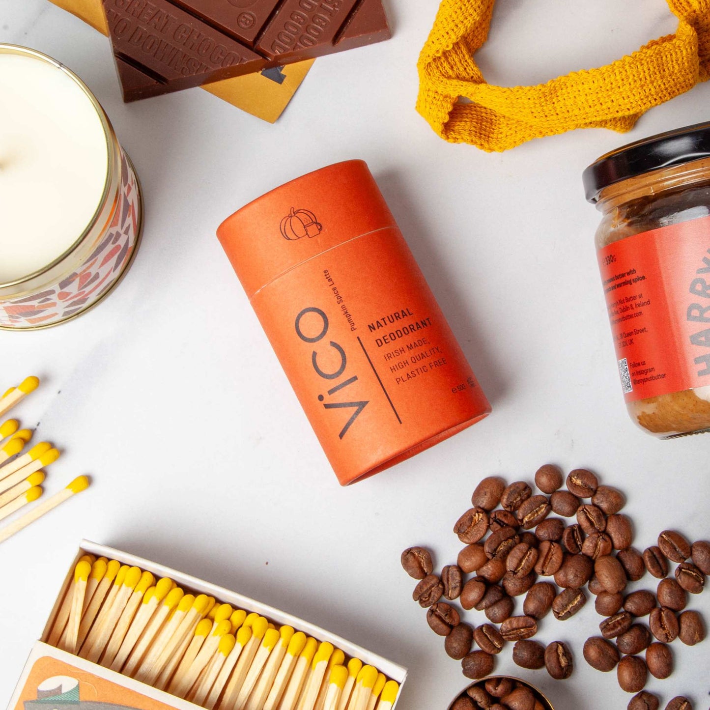 Vico Deodorant Vico Natural Deodorant Stick 55g - 24hr Odour Protection - Pumpkin Spice - Limited Edition