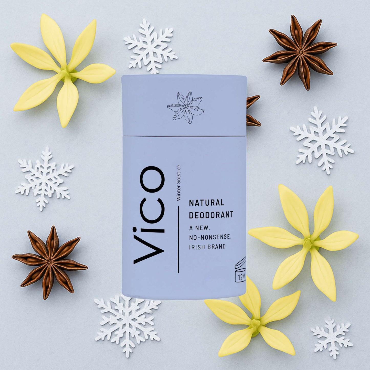 Vico Deodorant Vico Natural Deodorant Stick 55g - 24hr Odour Protection - Winter Solstice - Limited Edition