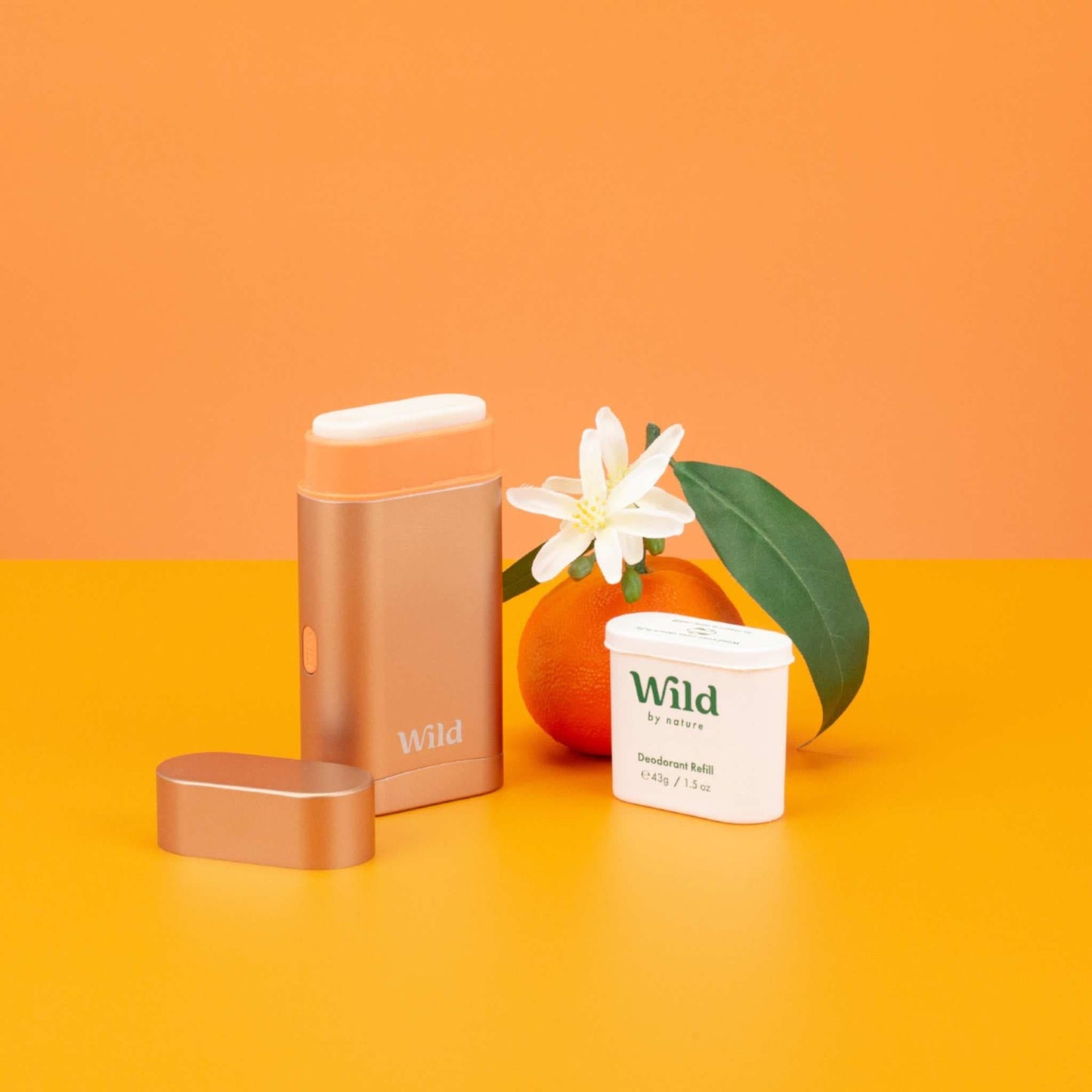 Wild Deodorant Wild Coral Case and Orange & Neroli Natural Deodorant Starter Pack 40g