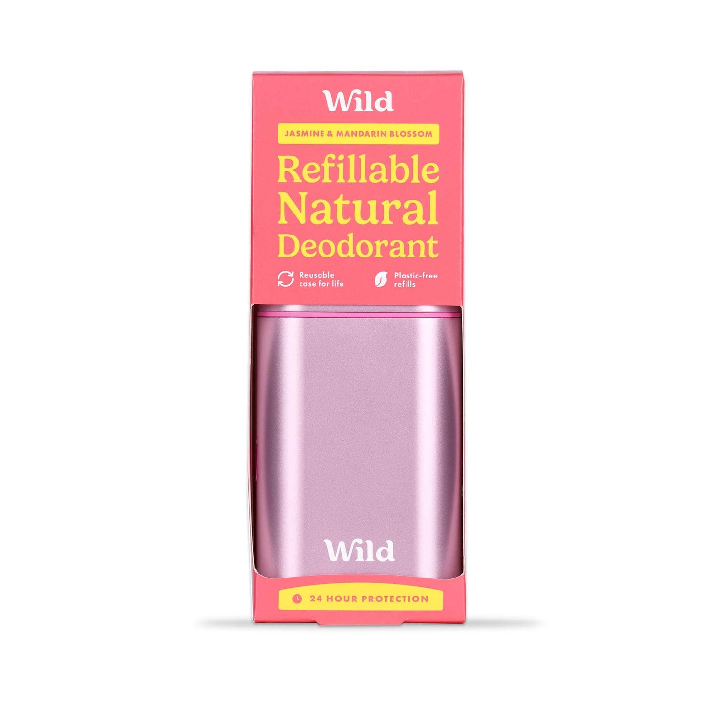 Wild Deodorant Wild Pink Case and Jasmine & Mandarin Blossom Natural Deodorant Starter Pack