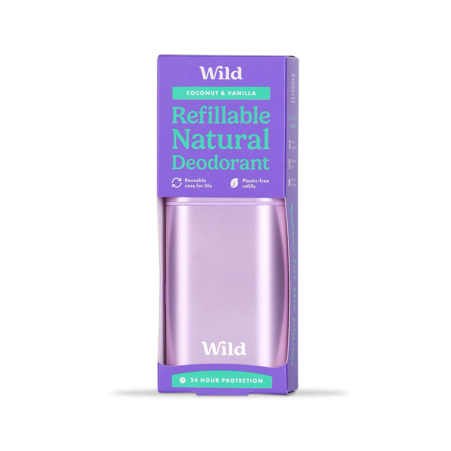 Wild Deodorant Wild Purple Case and Coconut Dreams Natural Deodorant Starter Pack