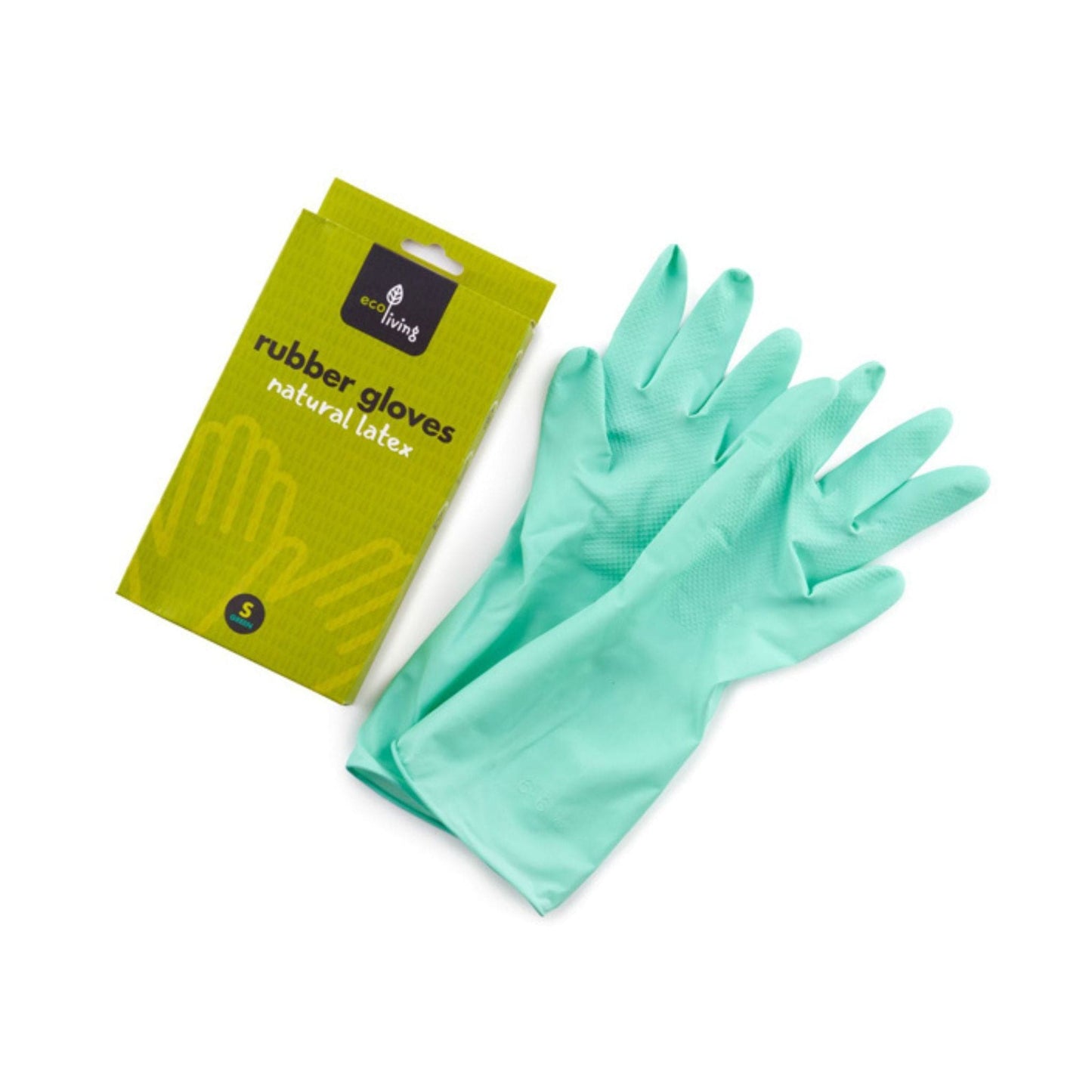 ecoLiving Dishwasher Cleaners Natural Laex Rubber Gloves - Green - Ecoliving