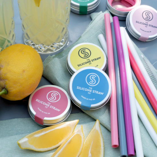 The Silicone Straw Co. Drinking Straws & Stirrers Reusable Silicone Straw in Travel Tin - The Silicone Straw Co.