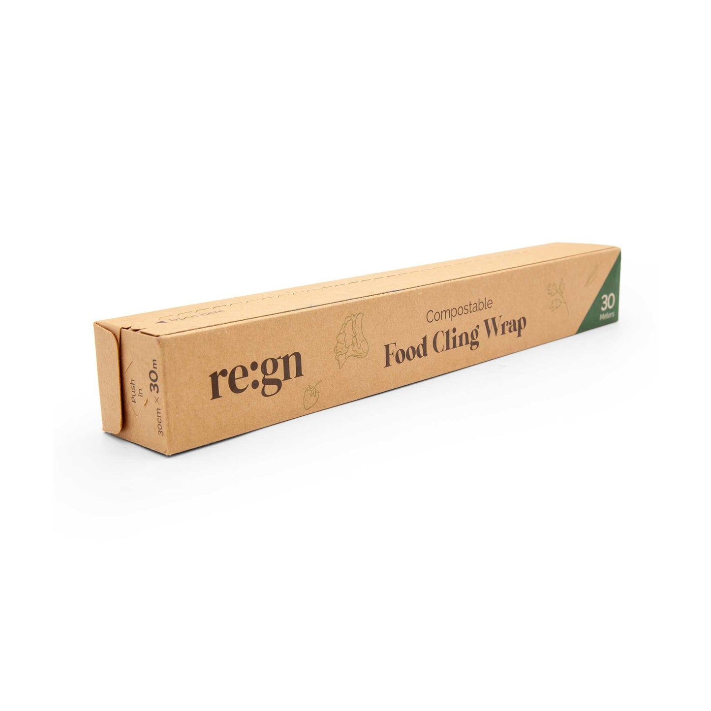 Re:gn Food Wrap Re:gn – Compostable Food Cling Wrap – Plant-Based & Plastic-Free – 30m