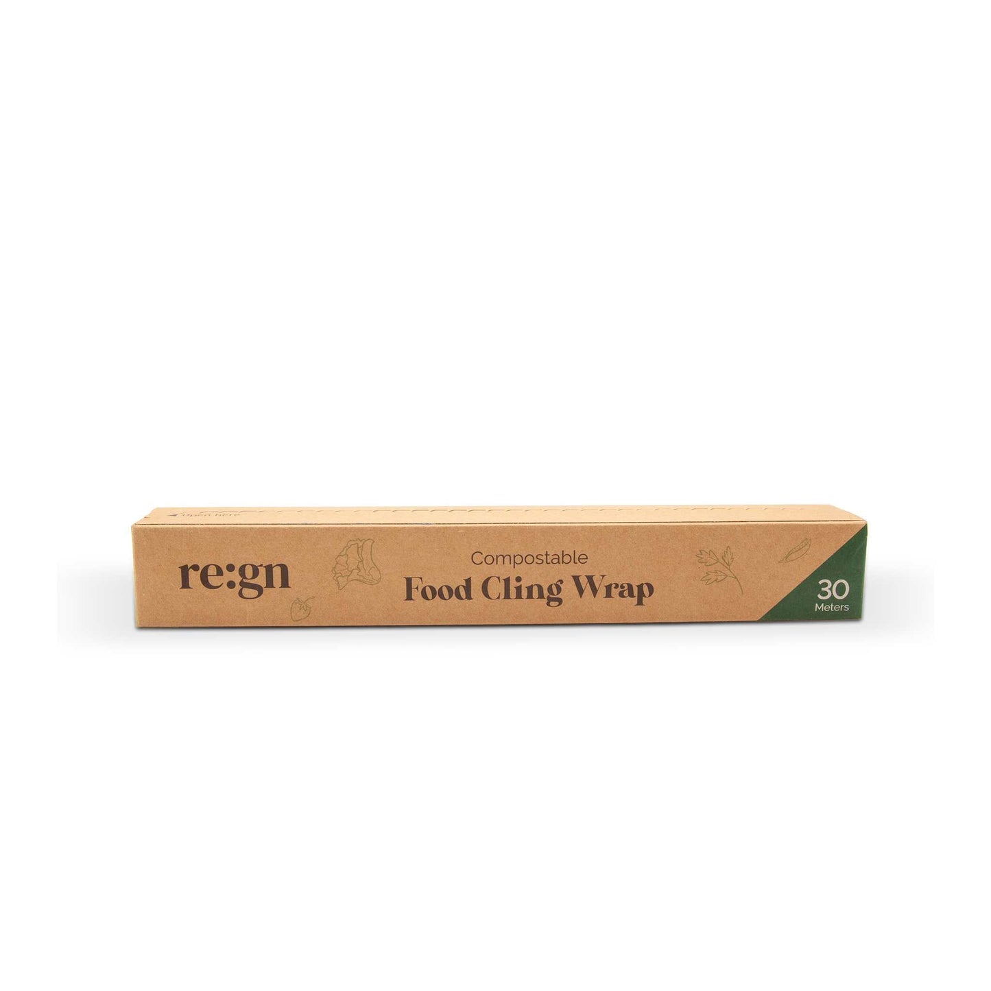 Re:gn Food Wrap Re:gn – Compostable Food Cling Wrap – Plant-Based & Plastic-Free – 30m