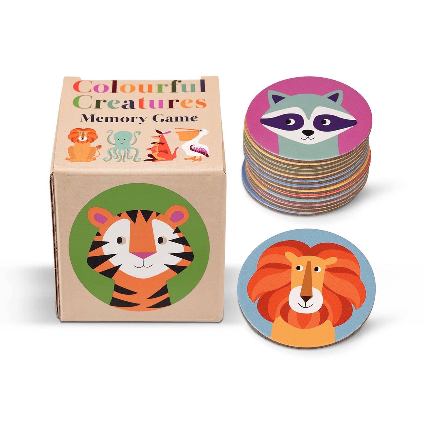 Rex Games Memory Game - 12 Pairs - Colourful Creatures - Rex London