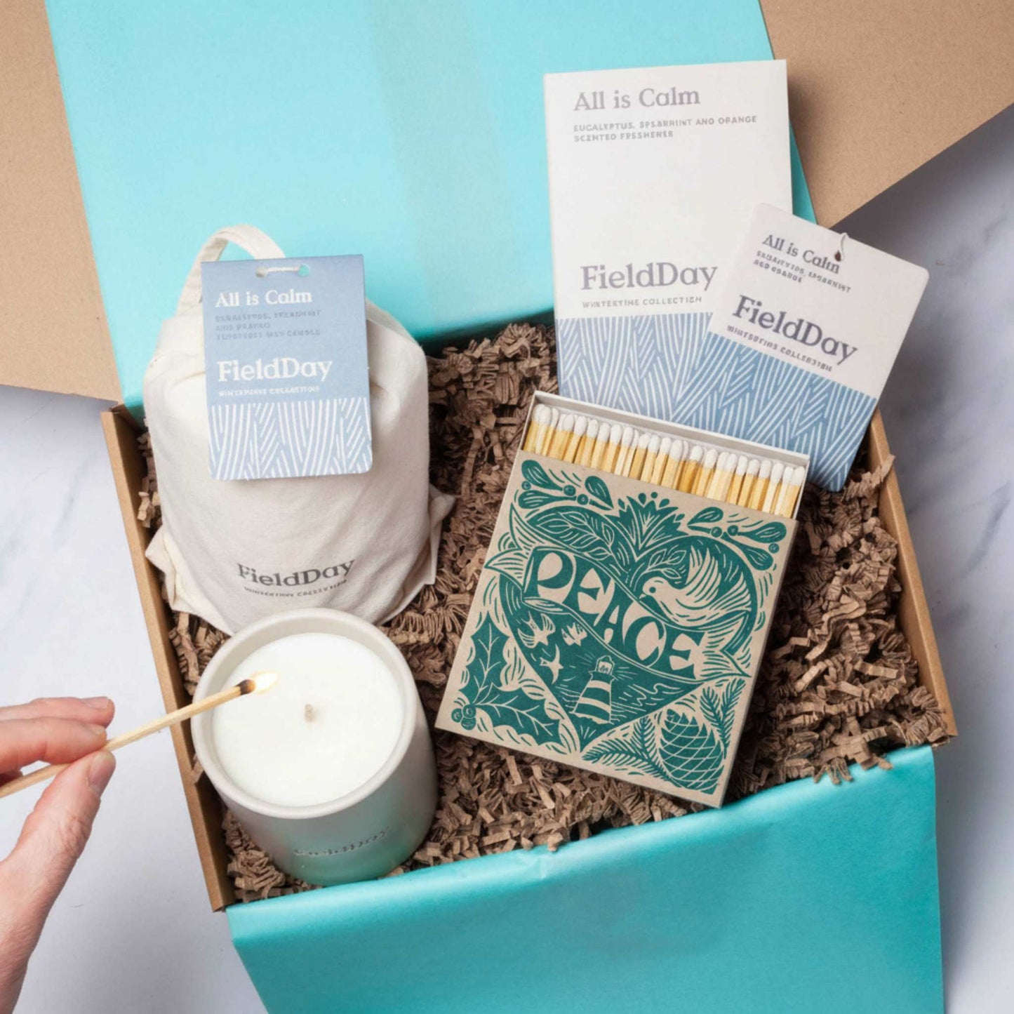 Faerly Gift Box All is Calm Irish Makers Winter Candle Gift Box