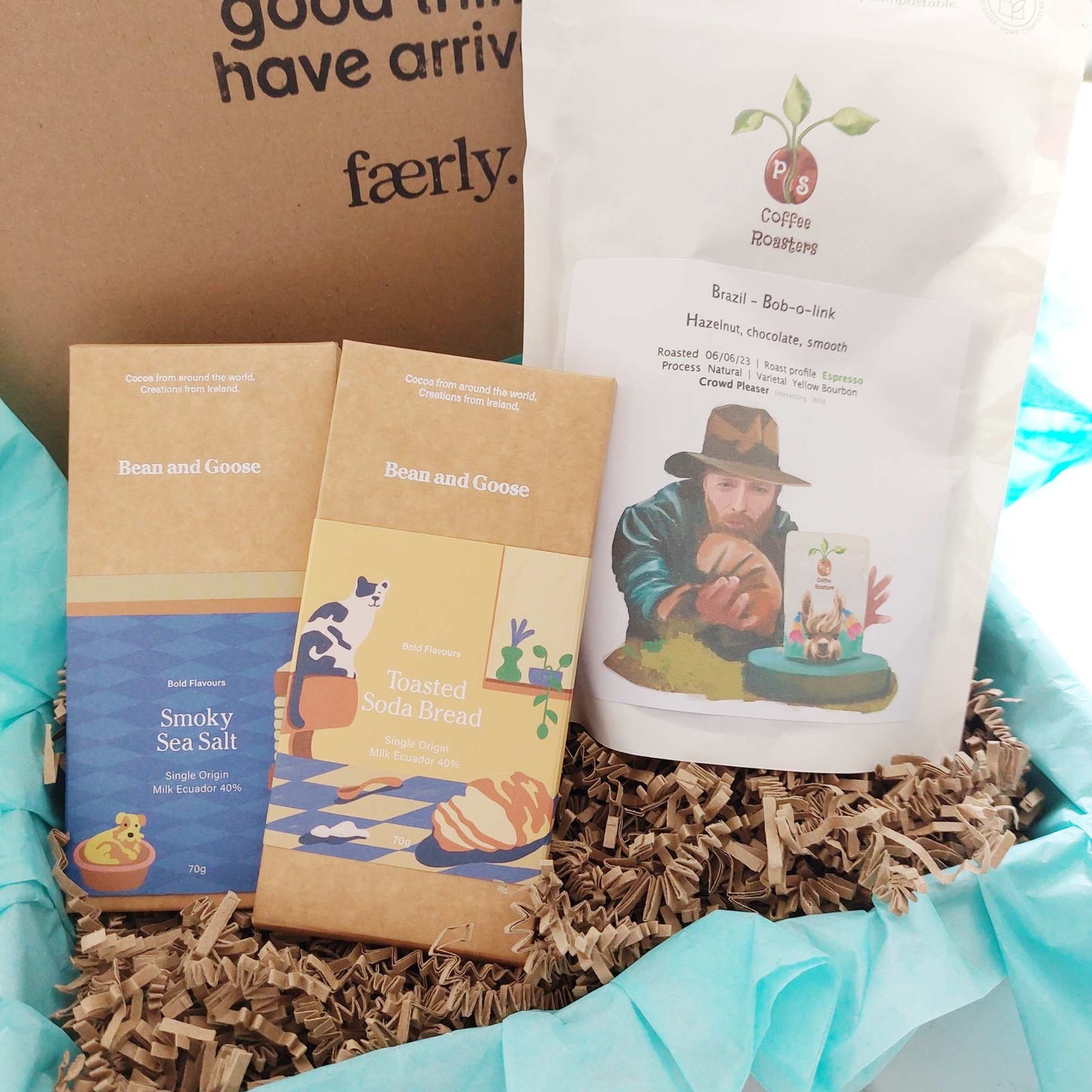Load image into Gallery viewer, Faerly Gift Box Milk Irish Makers Coffee &amp;amp; Chocolate Gift Box
