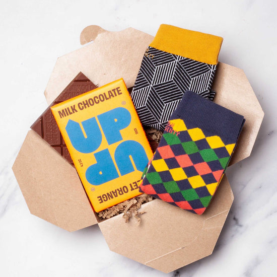Faerly Gift Box Put Your Feet Up - Socks & Chocolate Gift Box